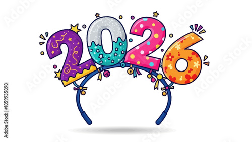 Headband Decorates Number 2026 Accessory Festively