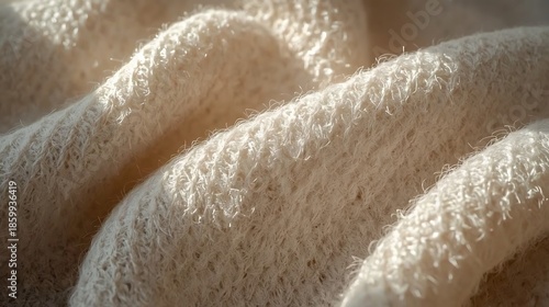 Soft beige fabric with gentle folds and natural texture