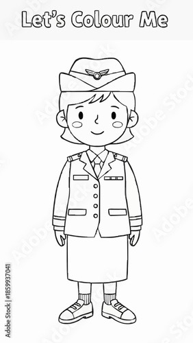 A single page colours the profession of female air force personnel 