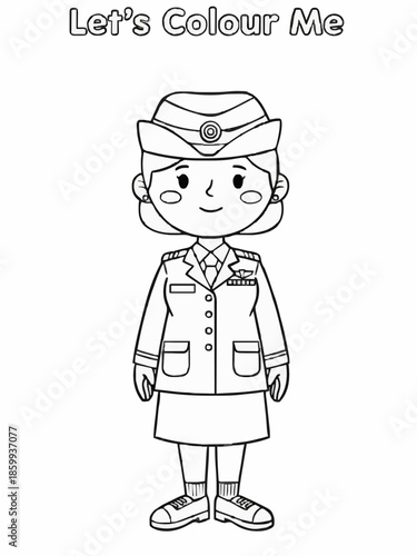 A single page colours the profession of female air force personnel 