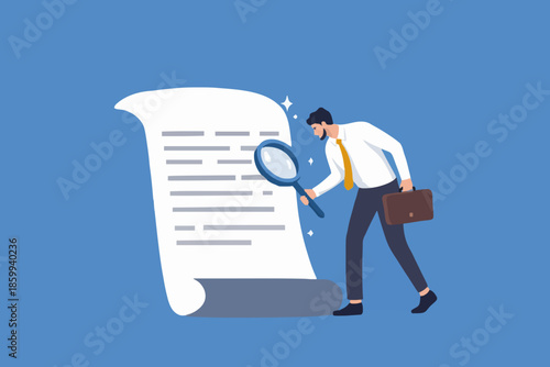 Business Man With Paper List