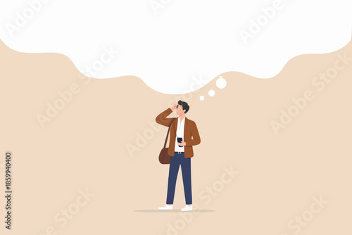 Person Thinking With Bubble