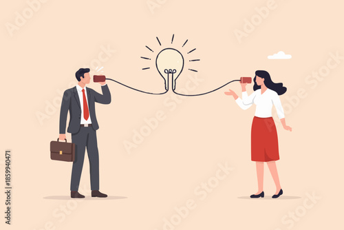 People Talking With Idea