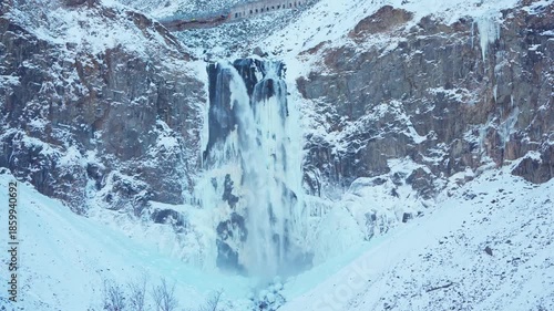 Waterfall of Paektu Mountain Heaven Lake