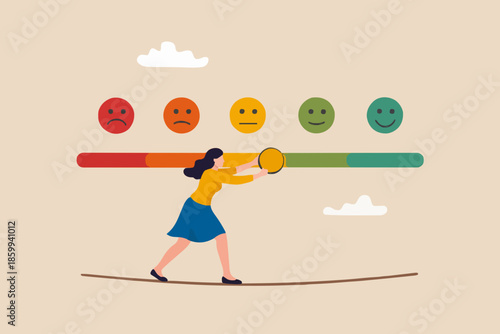 Woman With Mood Scale