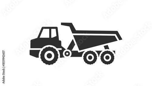 Dump Truck Silhouette Heavy Machinery Vehicle 1.