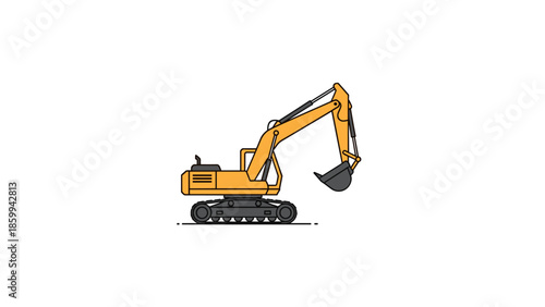Yellow Excavator Machine Heavy Equipment 7.