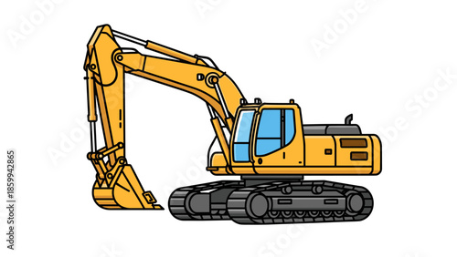 Yellow Excavator Machine Heavy Equipment 10.