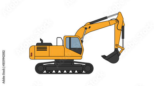 Yellow Excavator Machine Heavy Equipment 13.