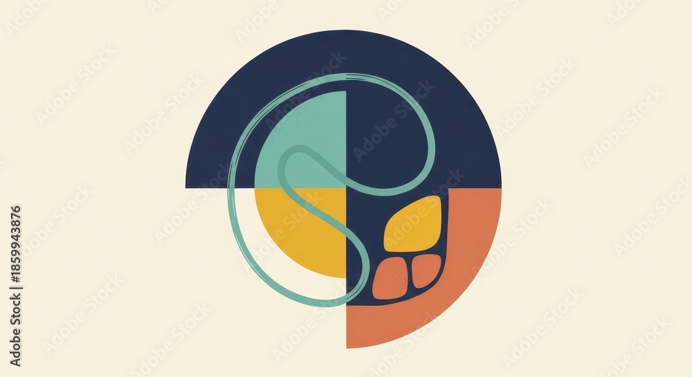 Fototapeta premium Abstract colorful symbol