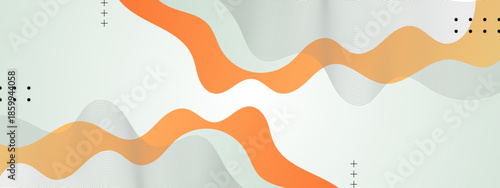 Abstract background with orange waves and wavy lines