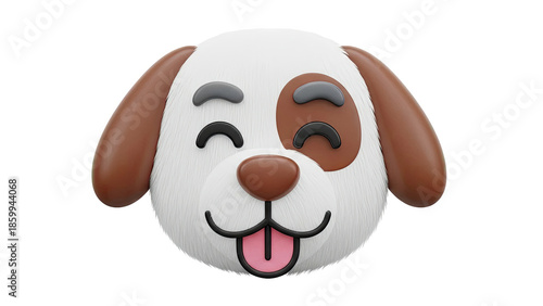 Winking Dog Emoji with Tongue Out