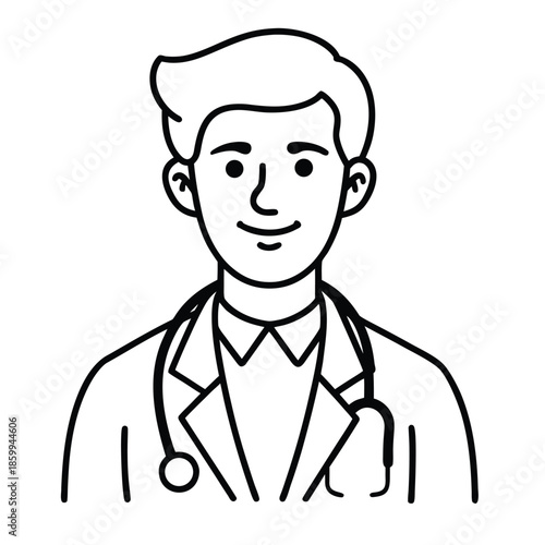 Doctor silhouette collection. Medical officer silhouette vector illustration isolated on a white background.