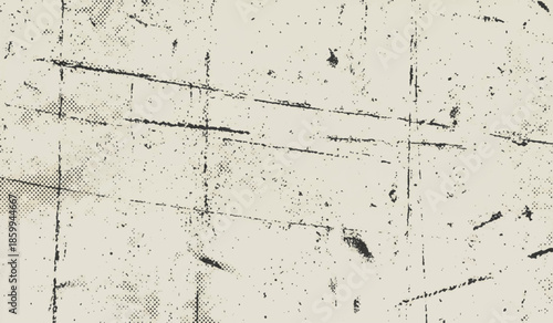 Minimalist Abstract Black and White Grunge Texture Vector Design with Dust, Scratches, Grainy Noise and Raw Distressed Visual Effects.