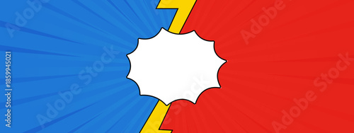 Comic book style fight card background design