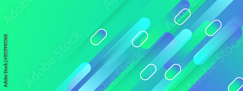 Abstract colorful lines and capsules form a simple modern background picture