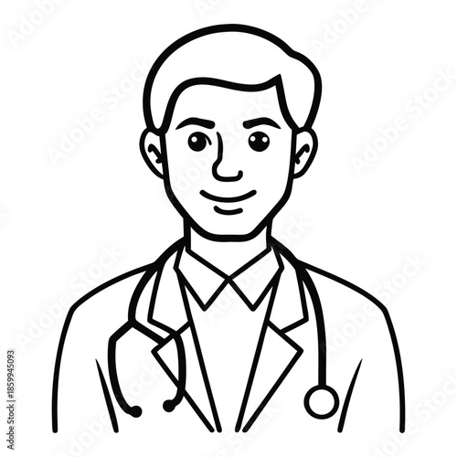 Doctor silhouette collection. Medical officer silhouette vector illustration isolated on a white background.