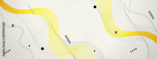 Abstract yellow curves and lines background design, suitable for graphic design projects, presentations, website backgrounds, and artistic creations