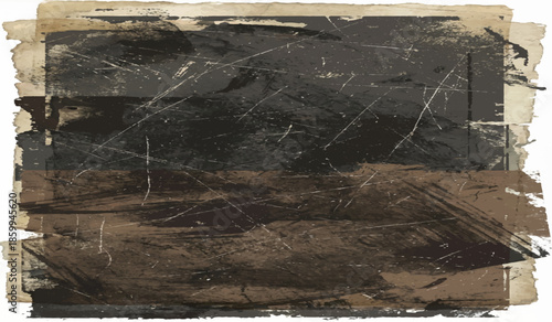 Minimalist Abstract Black and White Grunge Texture Vector Design with Dust, Scratches, Grainy Noise and Raw Distressed Visual Effects.