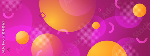 Pinks, oranges, geometric shapes in a vibrant design for graphic projects. Ideal for backgrounds, prints, event promotions, and digital artwork