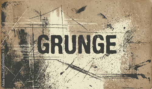 Minimalist Abstract Black and White Grunge Texture Vector Design with Dust, Scratches, Grainy Noise and Raw Distressed Visual Effects.