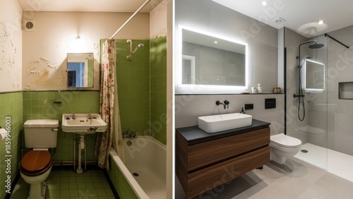 Transformation of an Old Bathroom into a Modern Minimalist Style Space