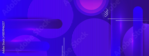 Abstract purple and blue background with round elements is perfect for modern designs and artistic projects needing a vibrant touch