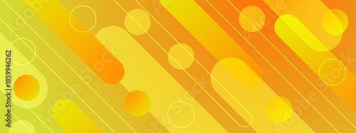 Gradient design with diagonal lines, circles, and pill shapes. Modern and bold pattern for backgrounds, prints, and digital projects