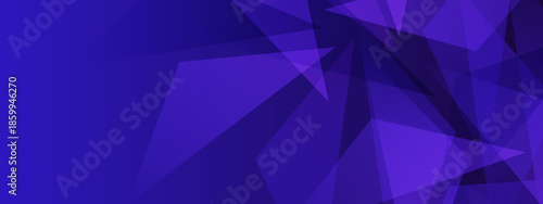 Abstract geometric background with transparent blue and purple shapes. Suitable for modern website banners, digital art projects, and brochure designs