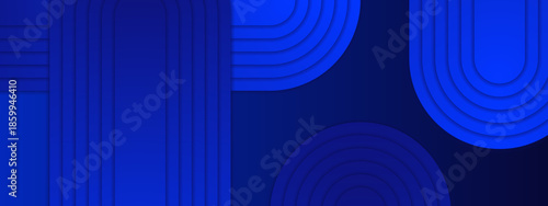 Navy blue geometric background with layered arches suitable for modern design projects, tech presentations, websites, and digital art creations