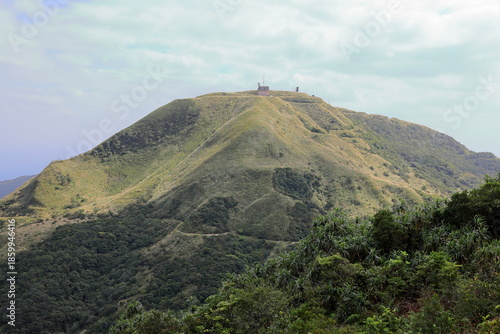 Mountain views of Jinguashi and Jiufen area a popular tourist destination in Taipei Taiwan