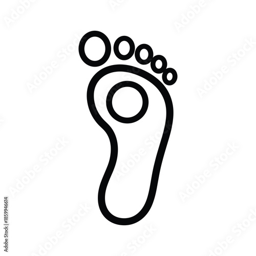 Footprint Icon Simple Foot Illustration