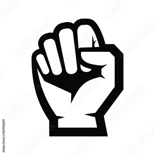 Raised Fist Clenched Hand