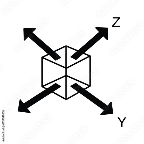 3D Coordinate System Axes X Y Z Directions