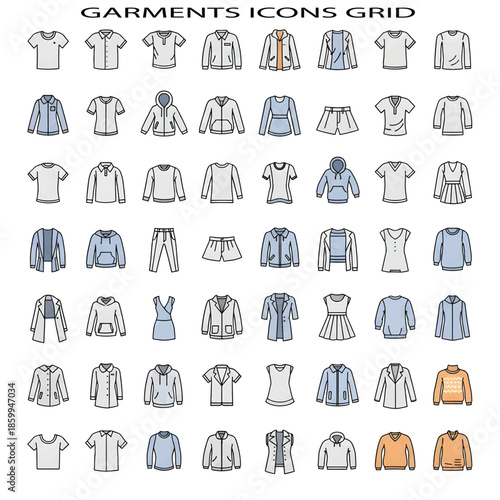 Variety of Fashion Garments Displayed on Hangers