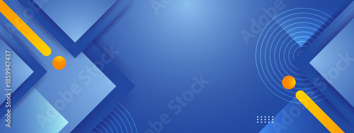 Abstract blue design with colorful shapes perfect for modern presentations and web designs. Versatile for digital projects needing sleek backgrounds