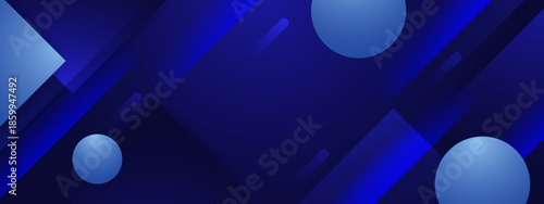 Blue abstract geometric pattern with circles and lines suitable for modern designs, backgrounds, web graphics, prints, and packaging. Great for tech brands