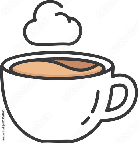 Steaming Cup of Coffee Icon