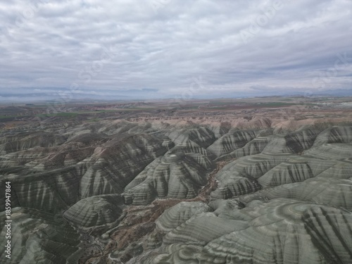 Cuadro en lienzo A bird's eye view of a multi-layered rocky landscape