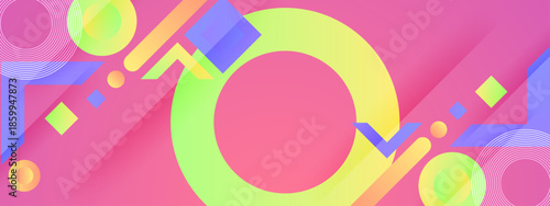 Abstract geometric design suitable for backgrounds, packaging, posters, and digital art projects. Features shapes and colors in a dynamic composition