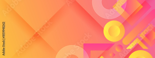 Geometric abstract illustration suitable for summer themes, digital backgrounds, packaging design, and vibrant social media graphics