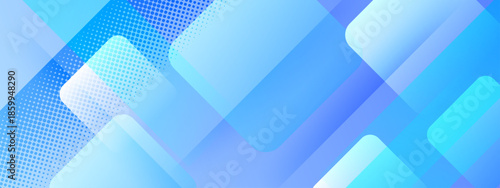Cool blue abstract graphic with shapes and dots for modern design projects, website backgrounds, or tech related content creation. Suitable for designs