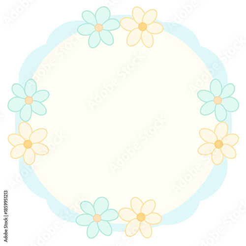 pastel flower plate
