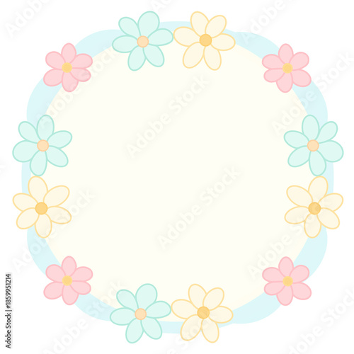 pastel flower plate