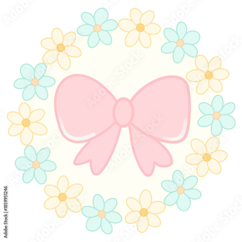 pastel flower plate
