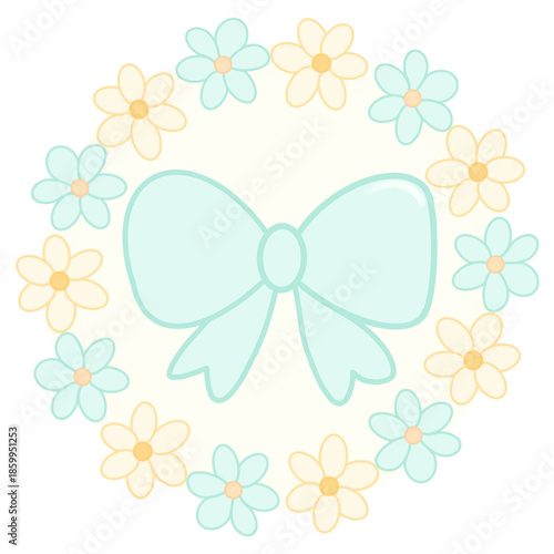 pastel flower plate