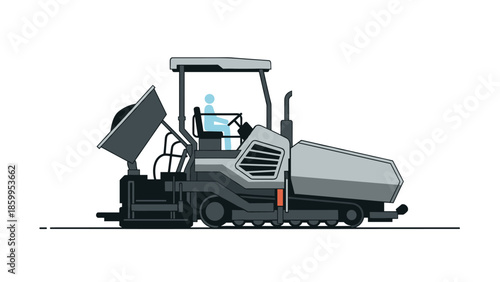 Asphalt Paver Machine Road Construction Equipment.