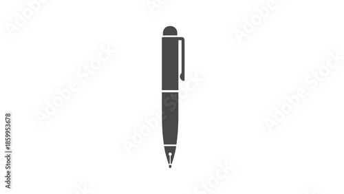 Black Pen with Silver Tip.