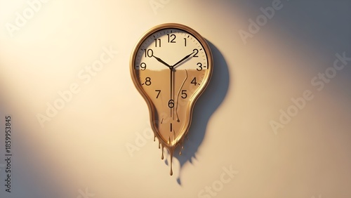Melting Wall Clock Showing Burnout and Extreme Time Pressure