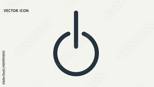 Power Button Icon Simple Design Element.